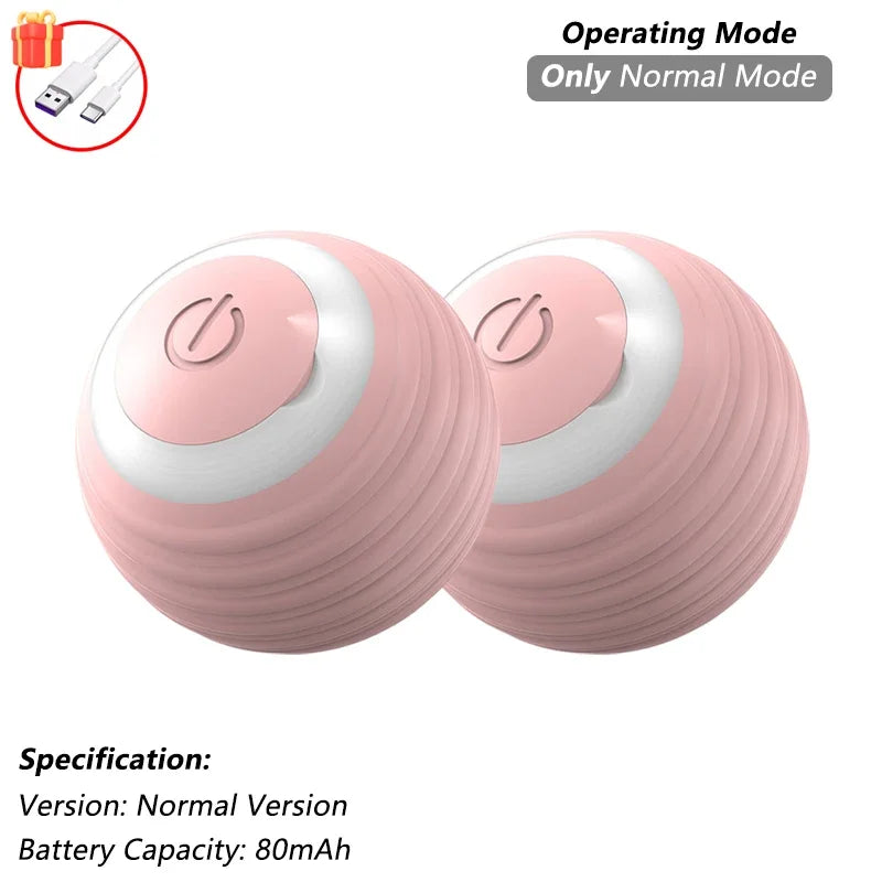 SmartPaw™ Interactive Rolling Cat Ball with Tail – Rechargeable Automatic Pet Toy