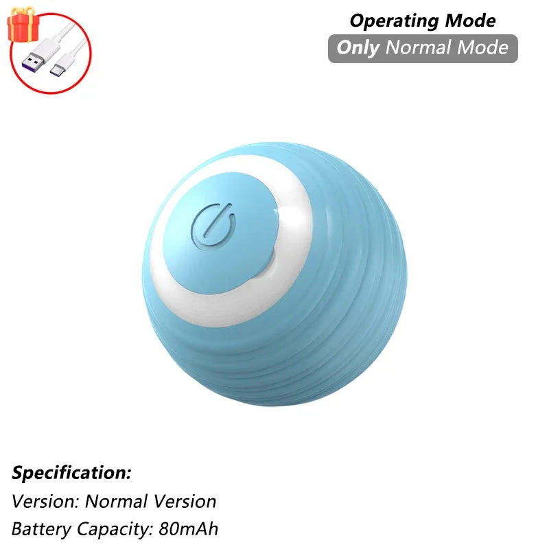 SmartPaw™ Interactive Rolling Cat Ball with Tail – Rechargeable Automatic Pet Toy