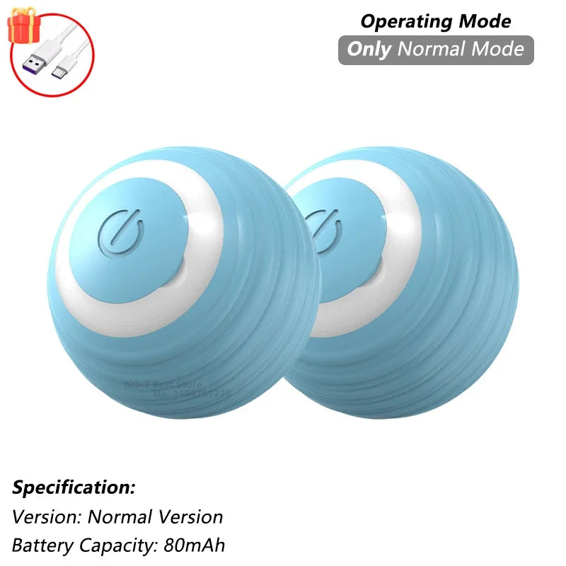 SmartPaw™ Interactive Rolling Cat Ball with Tail – Rechargeable Automatic Pet Toy