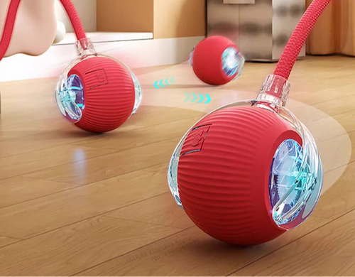 SmartPaw™ Interactive Rolling Cat Ball with Tail – Rechargeable Automatic Pet Toy