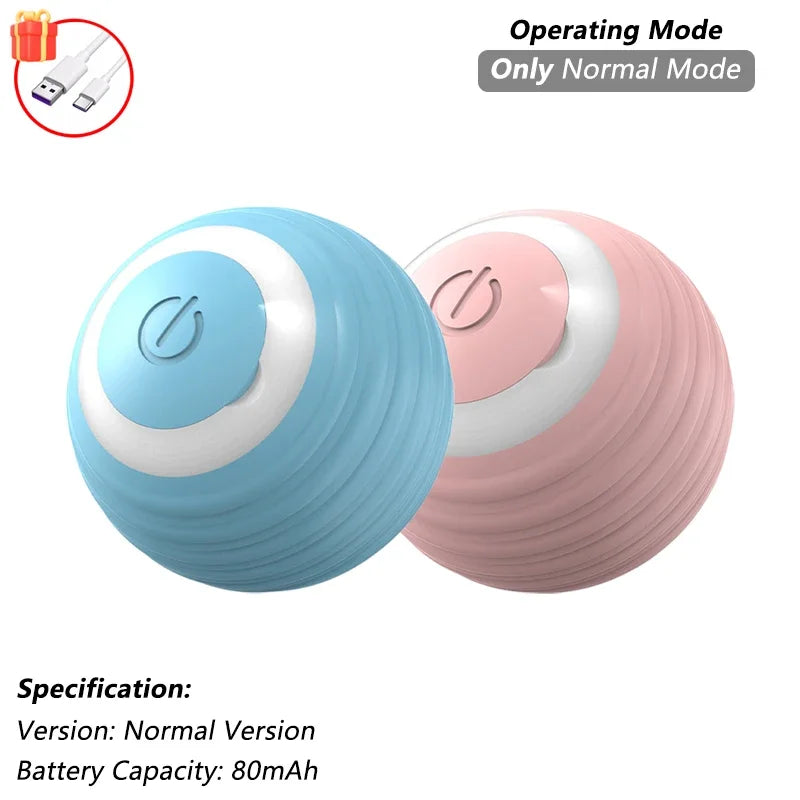 SmartPaw™ Interactive Rolling Cat Ball with Tail – Rechargeable Automatic Pet Toy