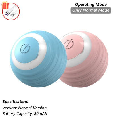 SmartPaw™ Interactive Rolling Cat Ball with Tail – Rechargeable Automatic Pet Toy