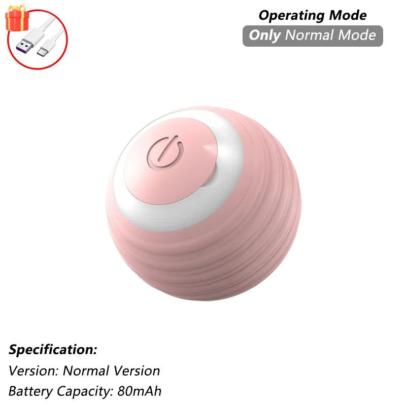 SmartPaw™ Interactive Rolling Cat Ball with Tail – Rechargeable Automatic Pet Toy